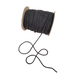 Sznurek bawełniany N 3mm 100mb ciemny szary (33150)