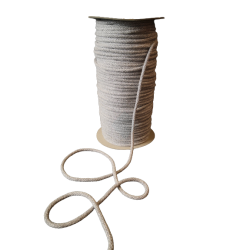 Sznurek bawełniany N 5mm 100mb szary + srebro