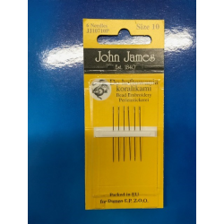 Karnet JJ igły dohaftowania koralikami 5szt rozm.10