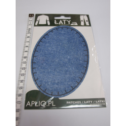 Aplikacja łatki 2 ciemny jeans z ciemnym obszyciem (1op)